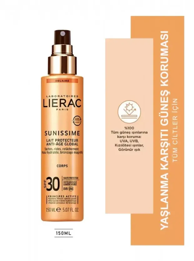 Lierac Sunissime SPF 30 Energizing Protective Milk Güneş Sütü 150 ml