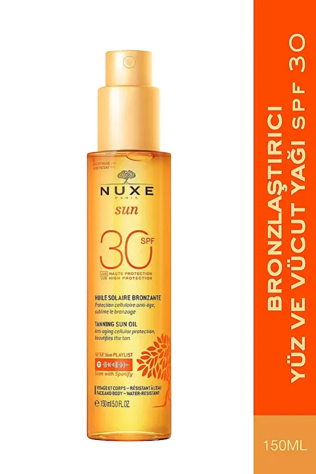 Nuxe Sun Spf 30 Bronzlaştırıcı Yüz ve Vücut Yağı 150 ml