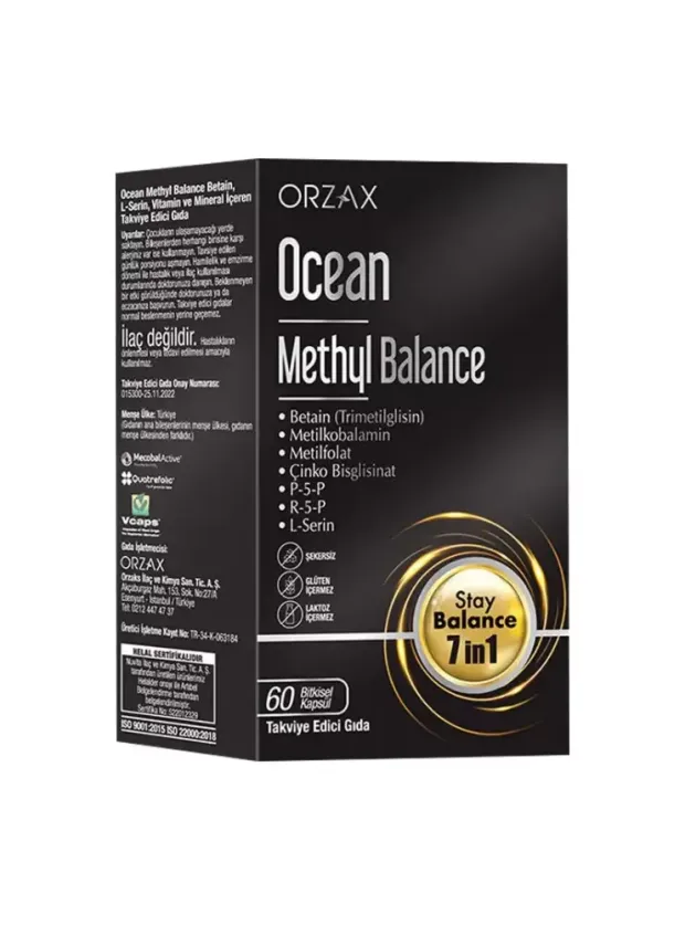 Ocean Methyl Balance Takviye Edici Gıda 60 Kapsül