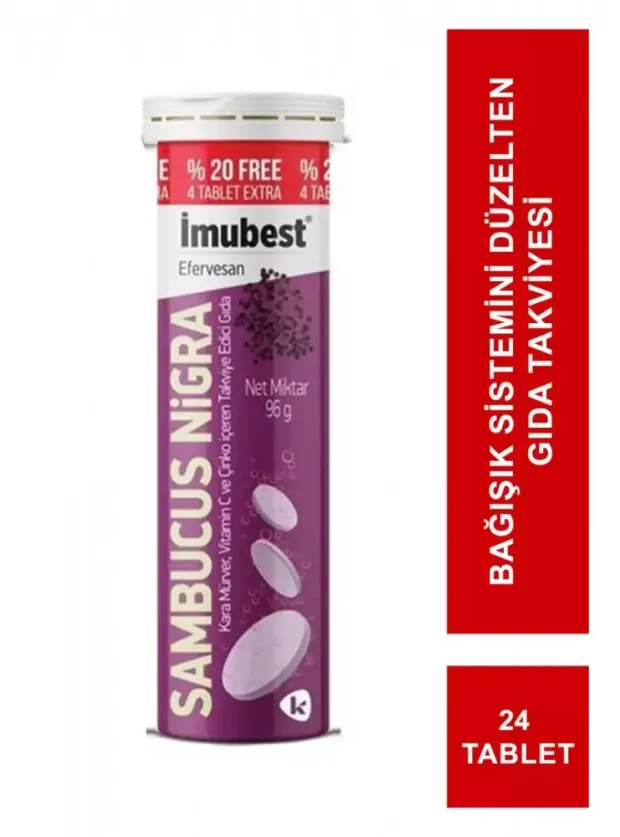 İmubest Sambucus Nigra & Vitamin C & Çinko 24 Efervesan Tablet