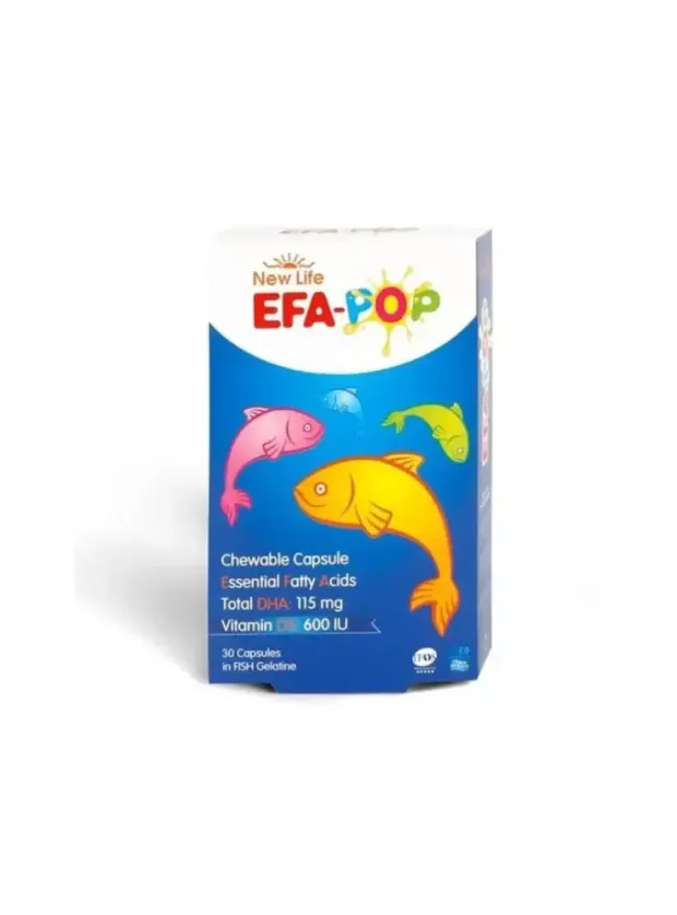 New Life EFA Pop 30 Kapsül Çiğnenebilir Balık Yağı