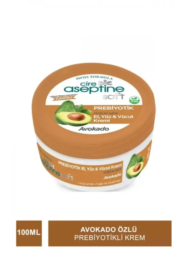 Cire Aseptine Soft Avokado Özlü Yoğun Nemlendirici Prebiyotikli Krem 100 ml
