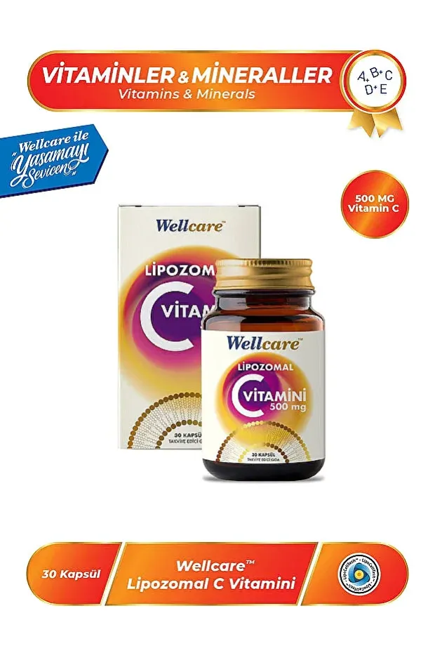 Wellcare Lipozomal Vitamin C 500mg 30 Kapsül