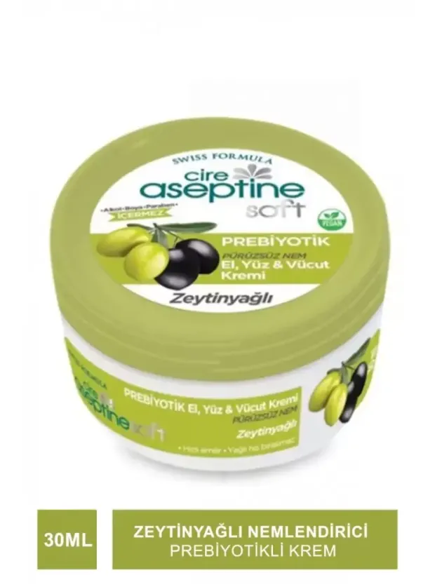 Cire Aseptine Soft Zeytinyağlı Nemlendirici Pürüzsüzleştirici Prebiyotikli Krem 30 ml