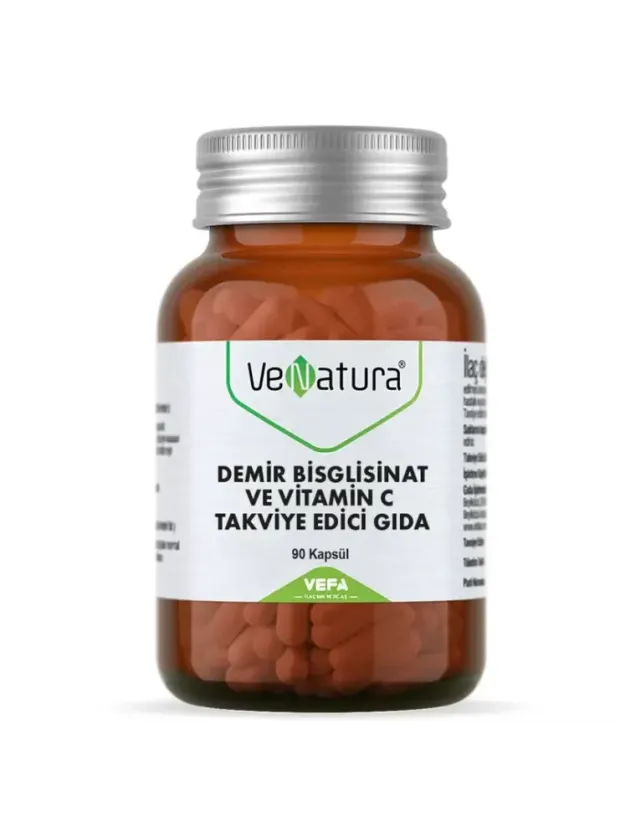 VeNatura Demir Bisglisinat ve Vitamin C 90 Kapsül