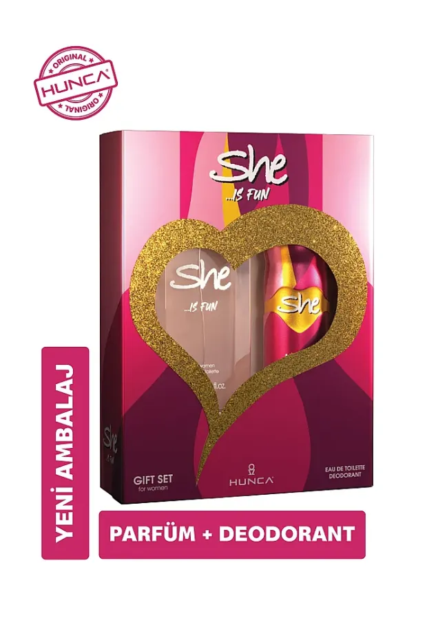 She is Fun Parfüm Seti 50 ml EDT + 150 ml Deodorant