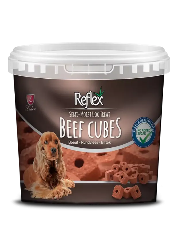 Reflex Semi-Moist Beef Küp Ödül Maması 500 Gr