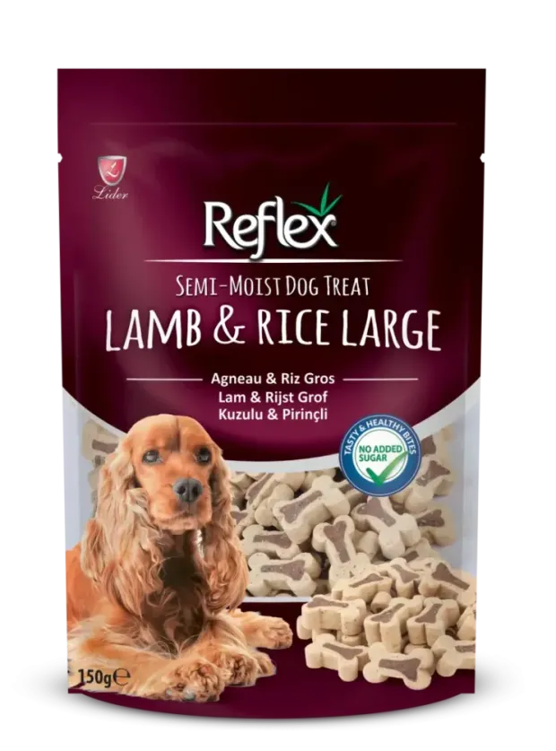 Reflex Semi-Moist Köpek Ödülü Kuzu&Prinç Large 150 Gr