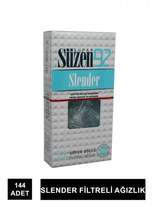 Süper Süzen 92 Slender Filtreli Ağızlı 144 Adet