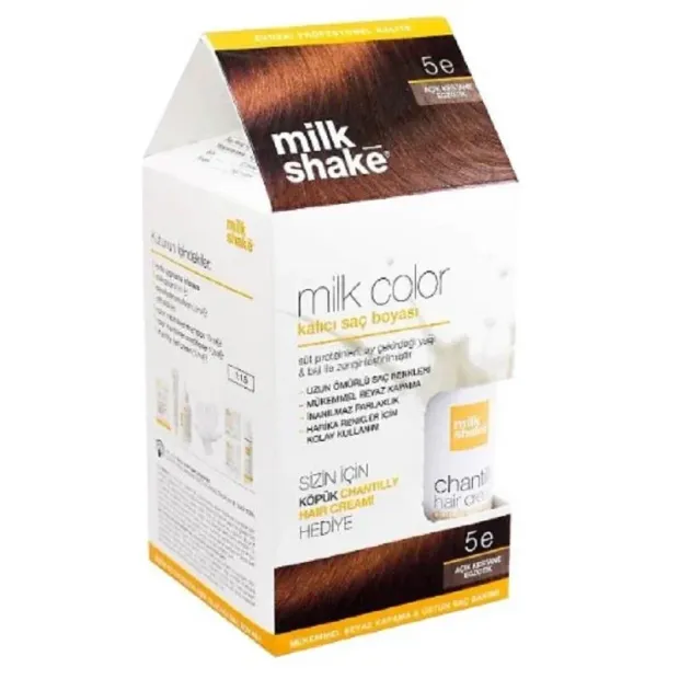 Milk Shake Milk Color Eko Kalıcı Saç Boyası Seti 5e Açık Kestane Egzotik