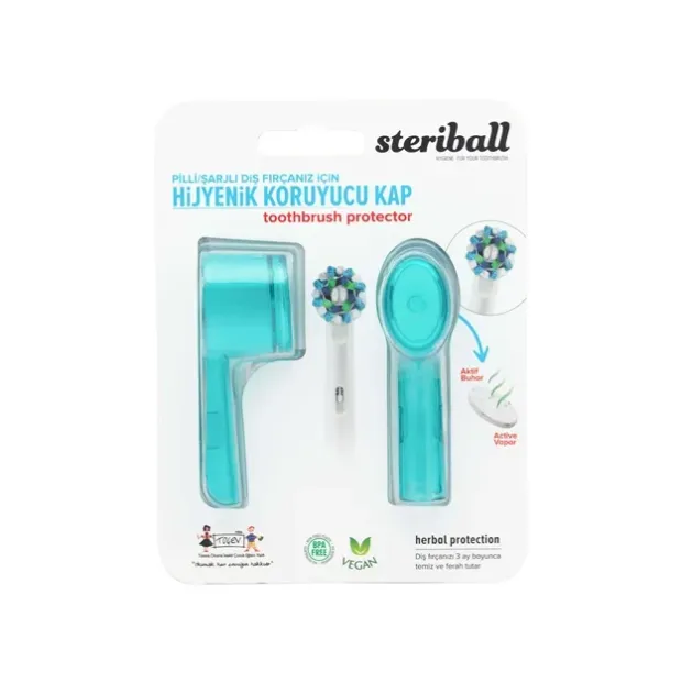 Steriball Elektrikli & Pilli Diş Fırçaları İçin Koruma Kabı 2'li - Turkuaz
