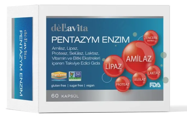 DellaVita Pentazym Enzim 60 Kapsül