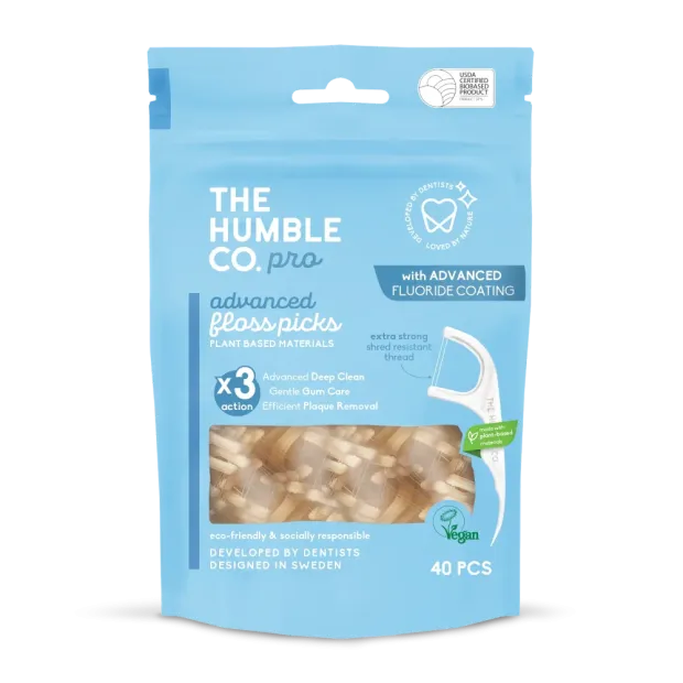 The Humble Co Kids Kürdanlı Diş İpi 50 Adet - Dinazorlu
